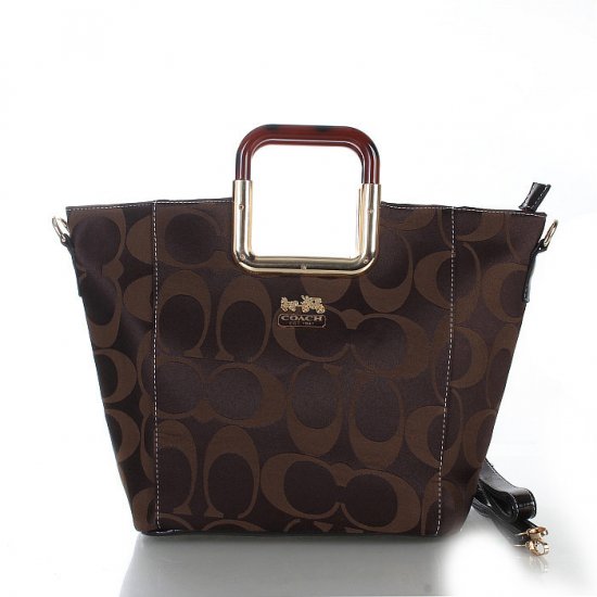 Coach Logo Medium Coffee Totes FCY | Women